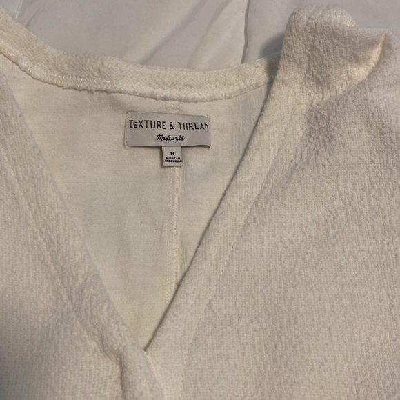 Madewell Texture & Thread White Wrap Top - Picture 6 of 8